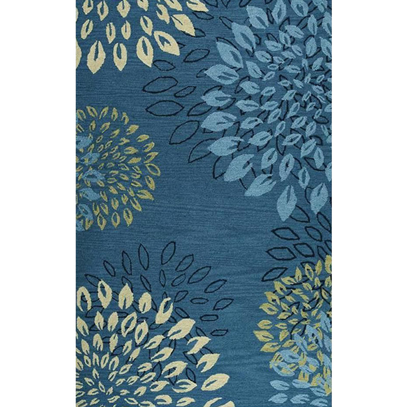 Formal Living Room Rug Multi Color Geometric Print Carpet Polyster Non-Slip Machine Washable Rug