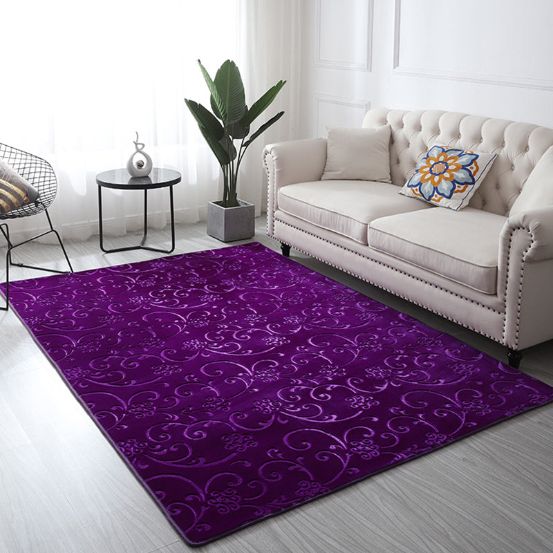 Lässiger Schlafzimmer Teppich mehrfarbig florale gedruckte Gegend Teppichpolyster Easy Care Waschable Innenteppich