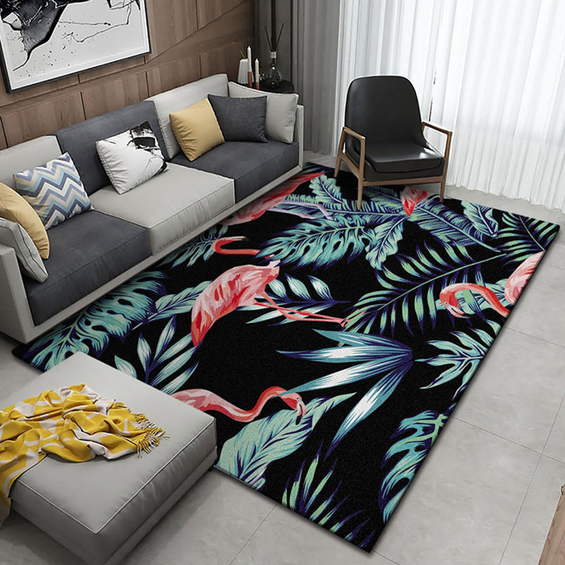 Relaxing Living Room Rug Multi Color Floral Print Indoor Rug Synthetics Non-Slip Backing Pet Friendly Area Carpet
