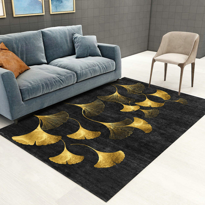 Formal Plant Printed Rug Multi Color Polypropylene Indoor Rug Non-Slip Backing Easy Care Area Carpet for Room