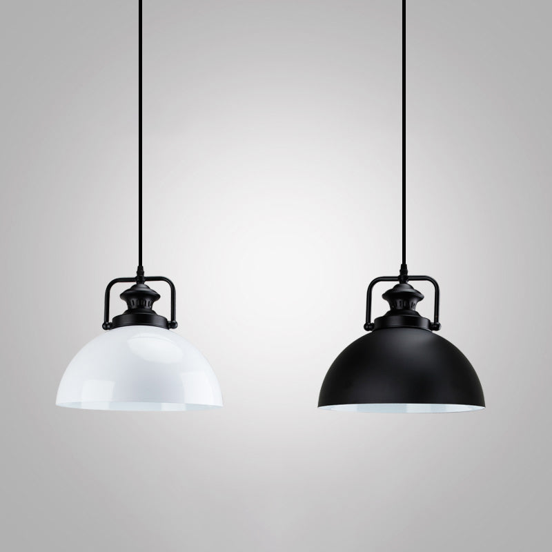 Metall Black Finish Drop Anhänger Geometrischer Schatten Ein-Bulb Industrial Hanging Light