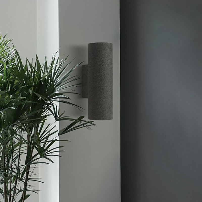 Lámpara de pared cilíndrica de 2 bombas nórdica a la luz de la luz con sombra de terrazo para escaleras