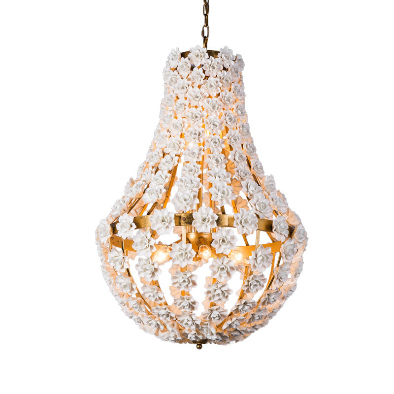 Laser-Cut Chandelier Lamp Nordic Metal 9 Heads 16"/19.5" Wide Silver/Gold Pendant Lighting Fixture with Adjustable Chain