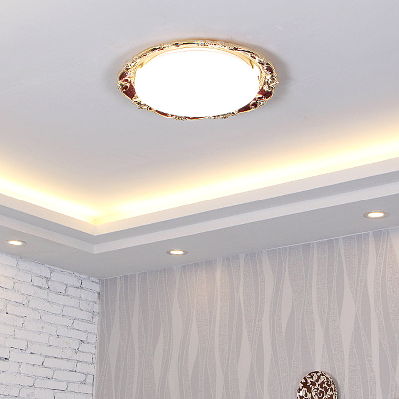 Flower Bedroom Flushmount Lighting Traditional LED Resin Black/Red/Green Flush Mount Lamp