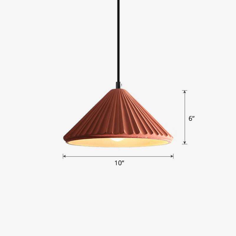 Ciment Conical Pendant Plafond Light Macaron Single Suspension Lightture pour le salon