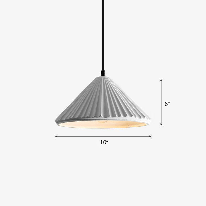 Ciment Conical Pendant Plafond Light Macaron Single Suspension Lightture pour le salon
