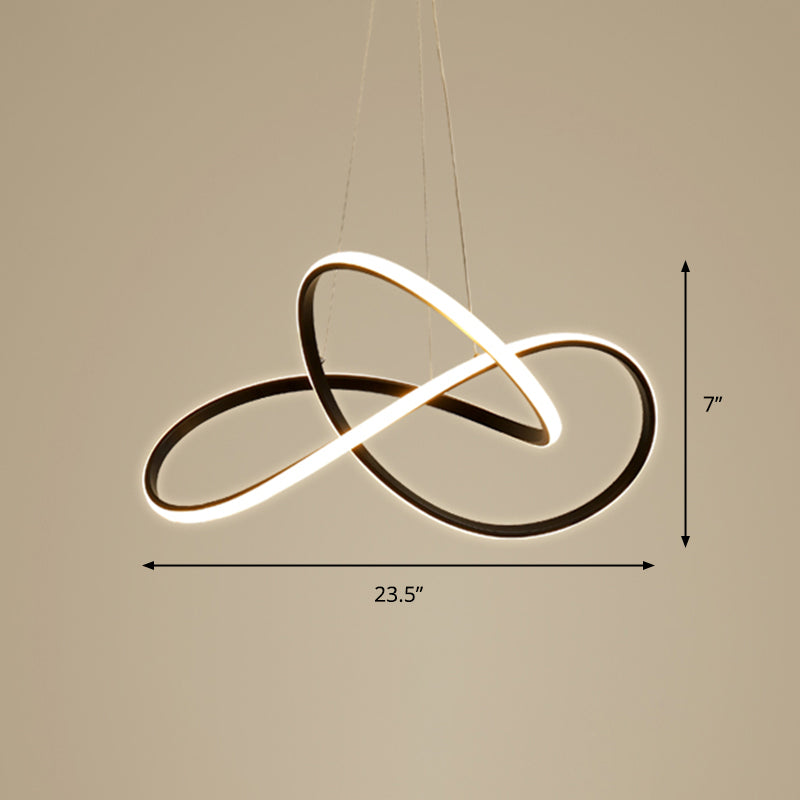 Lampada lampadina a LED Minimalistica Light Seguit Black Curve Spender Lighting con ombra acrilica