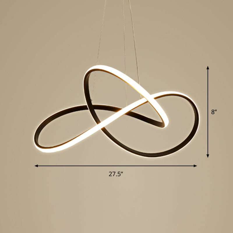 Lampada lampadina a LED Minimalistica Light Seguit Black Curve Spender Lighting con ombra acrilica