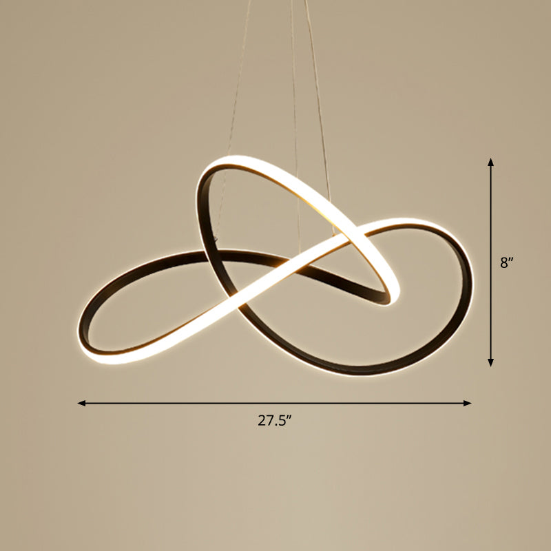 Lampada lampadina a LED Minimalistica Light Seguit Black Curve Spender Lighting con ombra acrilica