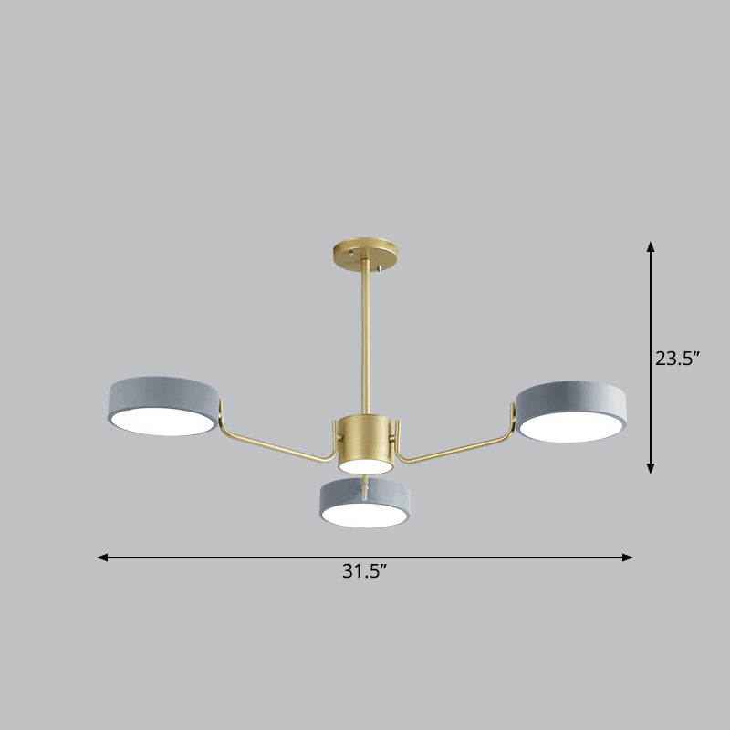 Minimalistische runde Kronleuchterleuchte Acryl Wohnzimmer LED Hängende Lampe