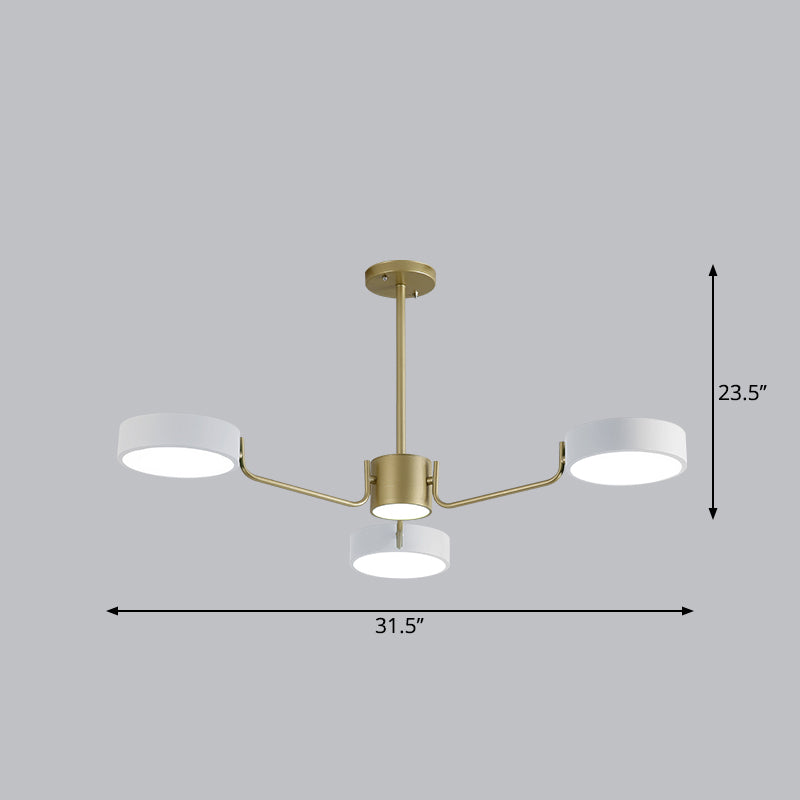 Luminaire à lustre rond minimaliste