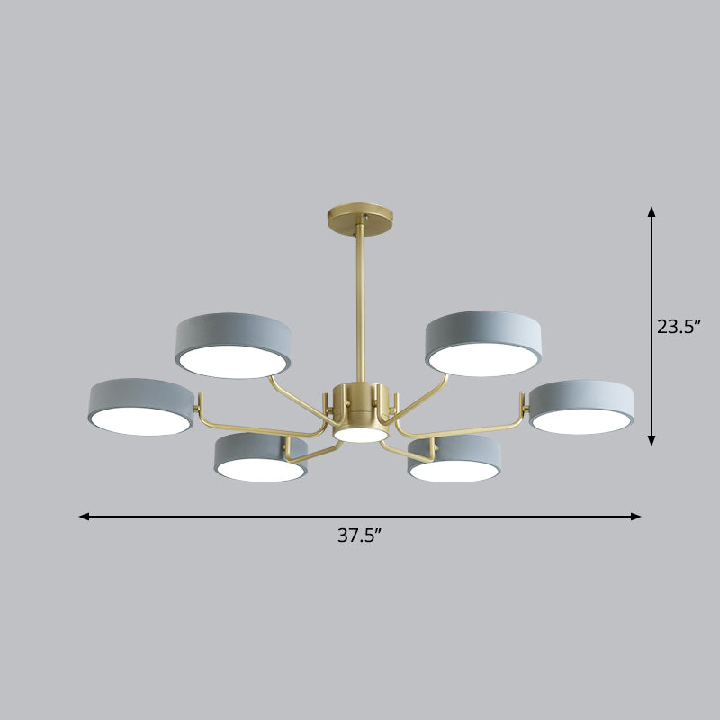 Minimalistische runde Kronleuchterleuchte Acryl Wohnzimmer LED Hängende Lampe