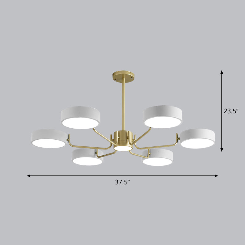 Minimalistische runde Kronleuchterleuchte Acryl Wohnzimmer LED Hängende Lampe