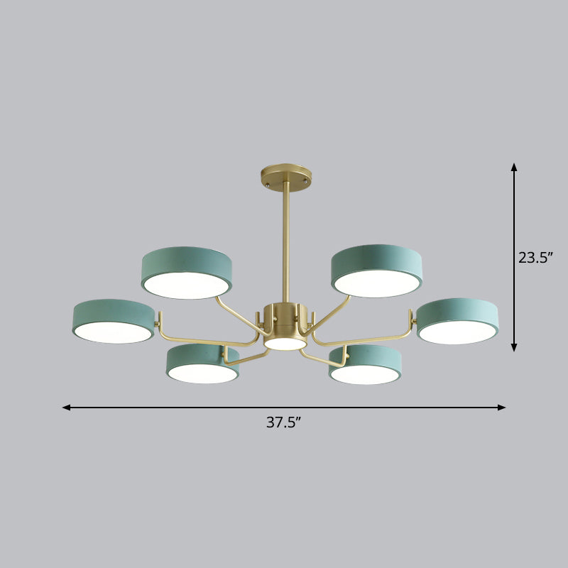 Minimalistische runde Kronleuchterleuchte Acryl Wohnzimmer LED Hängende Lampe