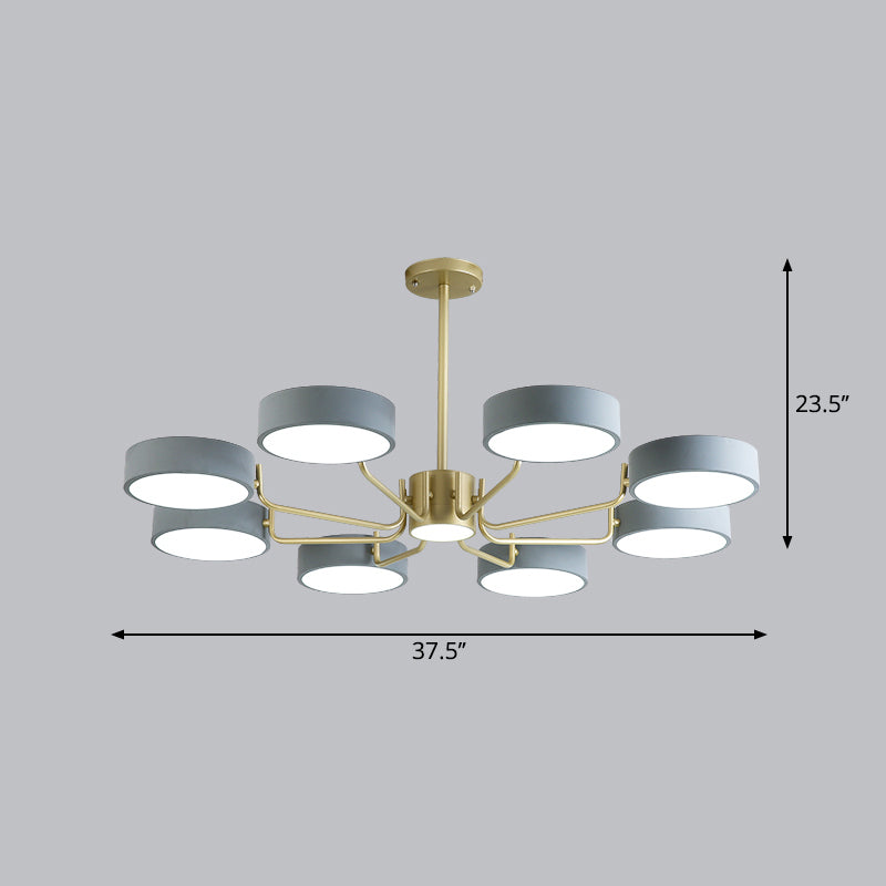 Minimalistische runde Kronleuchterleuchte Acryl Wohnzimmer LED Hängende Lampe
