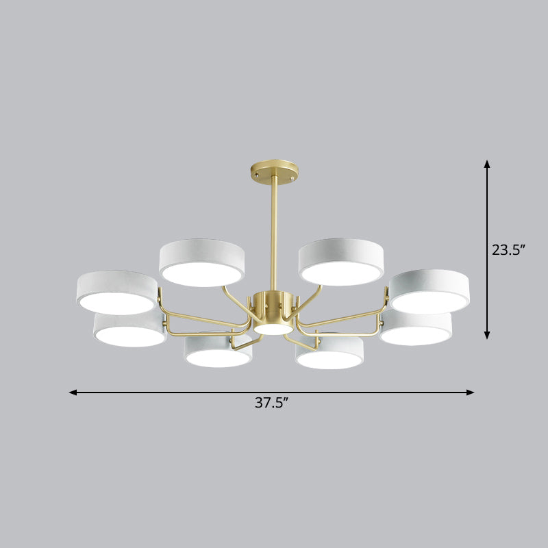 Minimalistische runde Kronleuchterleuchte Acryl Wohnzimmer LED Hängende Lampe
