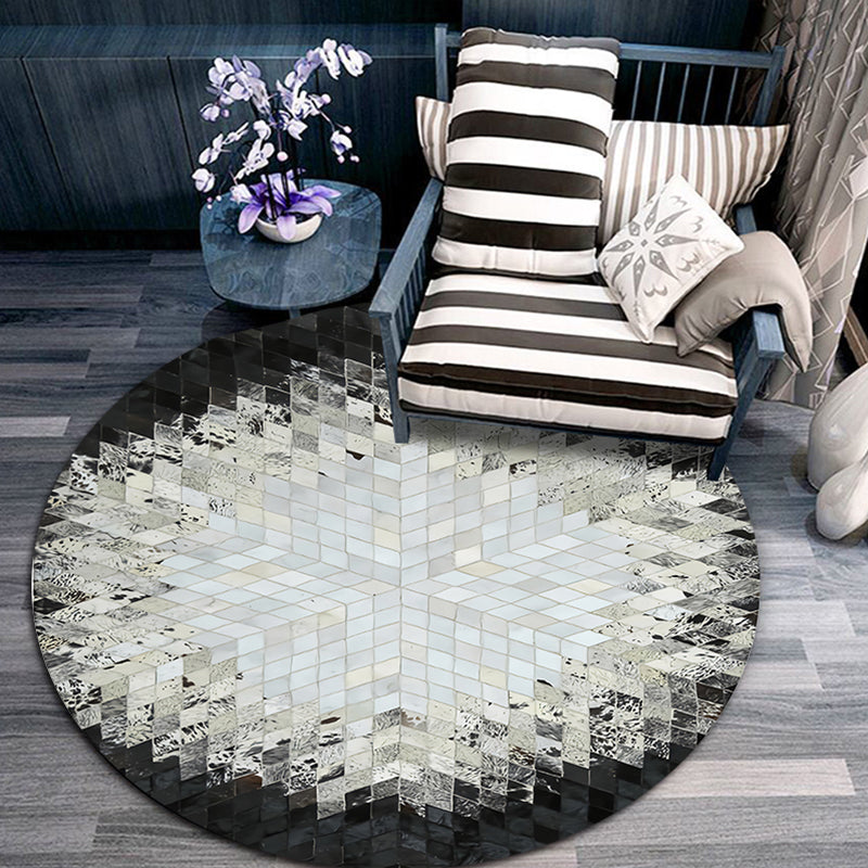 Comfort Bedroom Rug Multi Colored Geo Printed Indoor Rug Polyster Non-Slip Washable Area Carpet