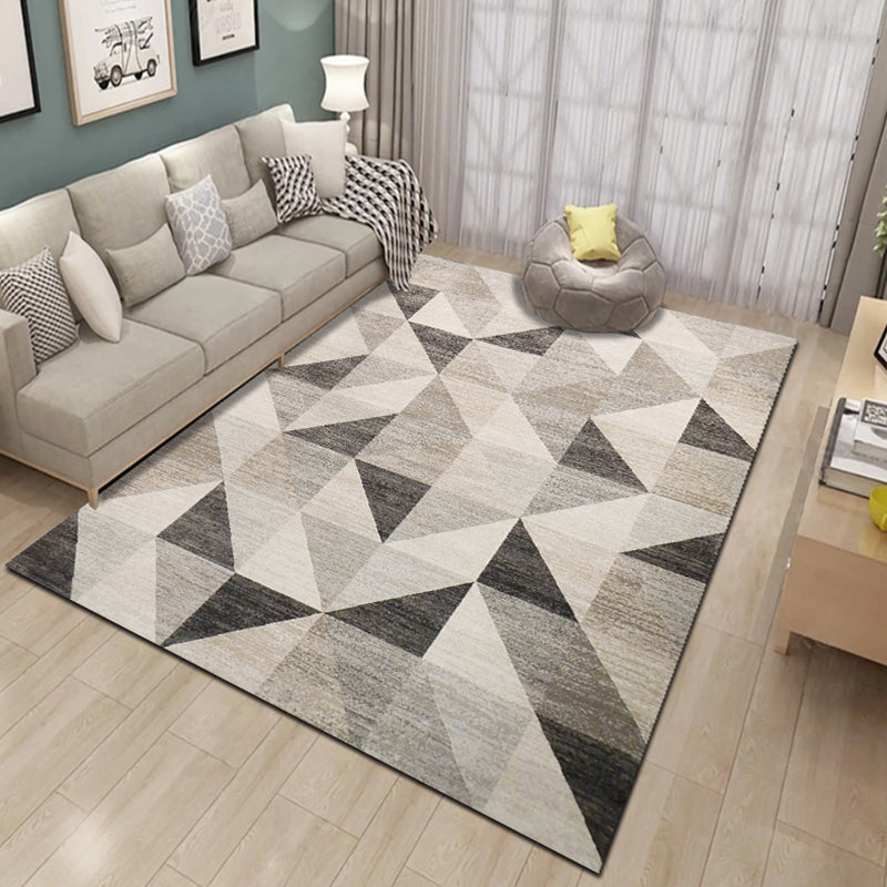 Formal Plant Printed Rug Multi Colored Polyster Indoor Rug Non-Slip Pet Friendly Washable Area Carpet for Parlor