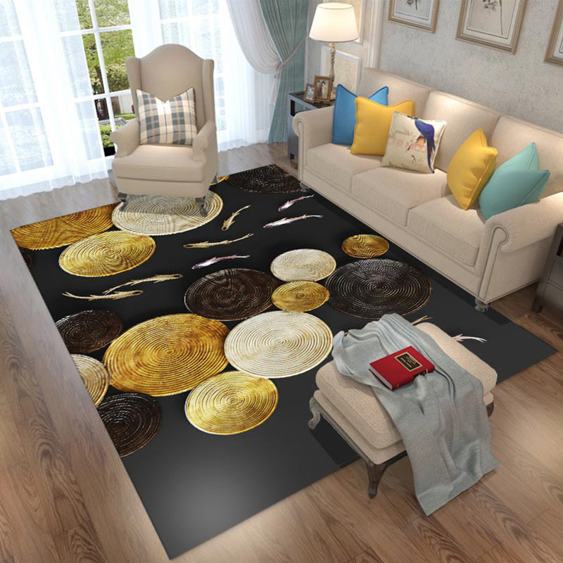 Fancy Geometric Rug Multicolored Polypropylene Area Rug Anti-Slip Backing Easy Care Indoor Rug for Room