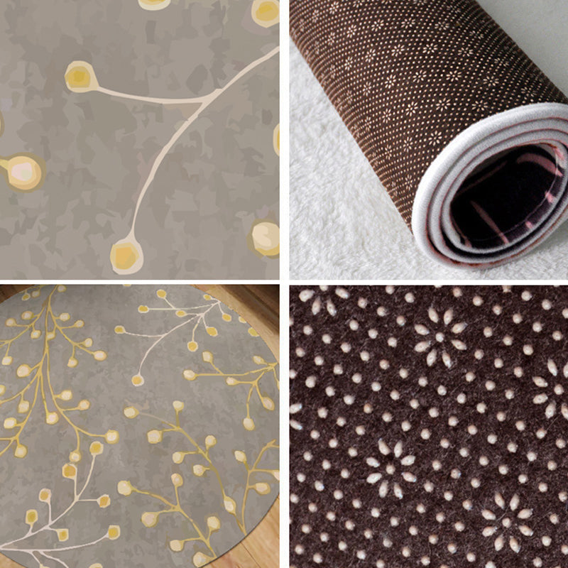 Nordic Decoration Rug Multi Color Floral Print Indoor Rug Polypropylene Anti-Slip Pet Friendly Carpet