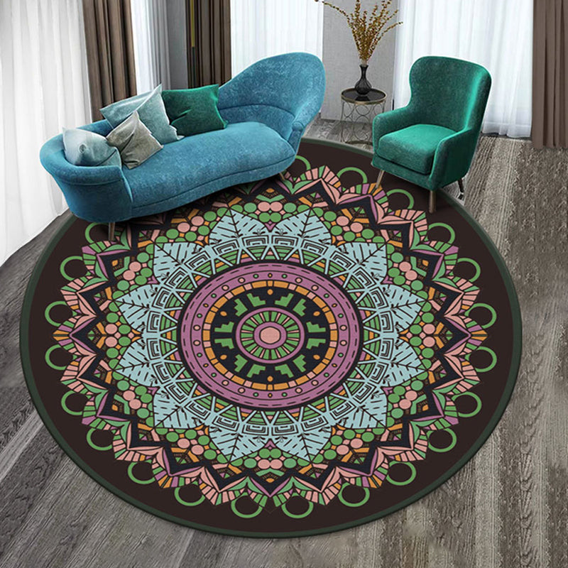 Designer Decoration Rug Multi Colored Floral Pattern Indoor Rug Synthetics Pet Friendly Washable Carpet