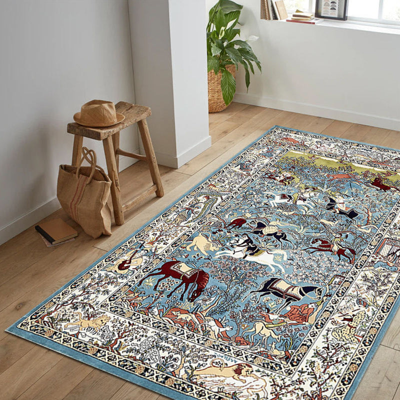 Persianer geometrischer Muster Teppich Multikolored Synthetics Fläche Teppich nicht rutschfestige Unterstützung Easy Care Indoor Teppich für Dekor