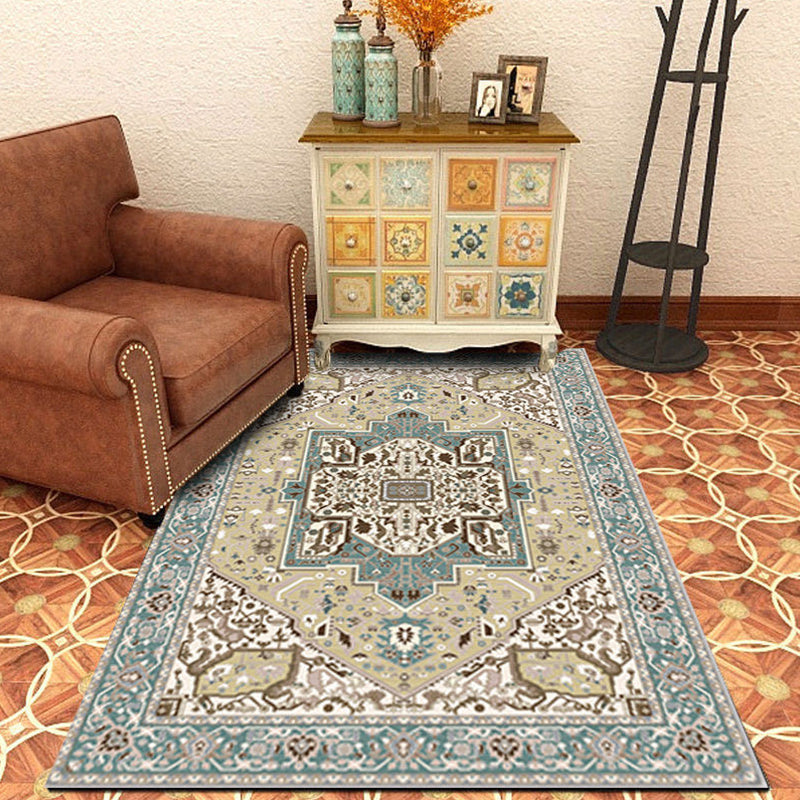 Persianer geometrischer Muster Teppich Multikolored Synthetics Fläche Teppich nicht rutschfestige Unterstützung Easy Care Indoor Teppich für Dekor