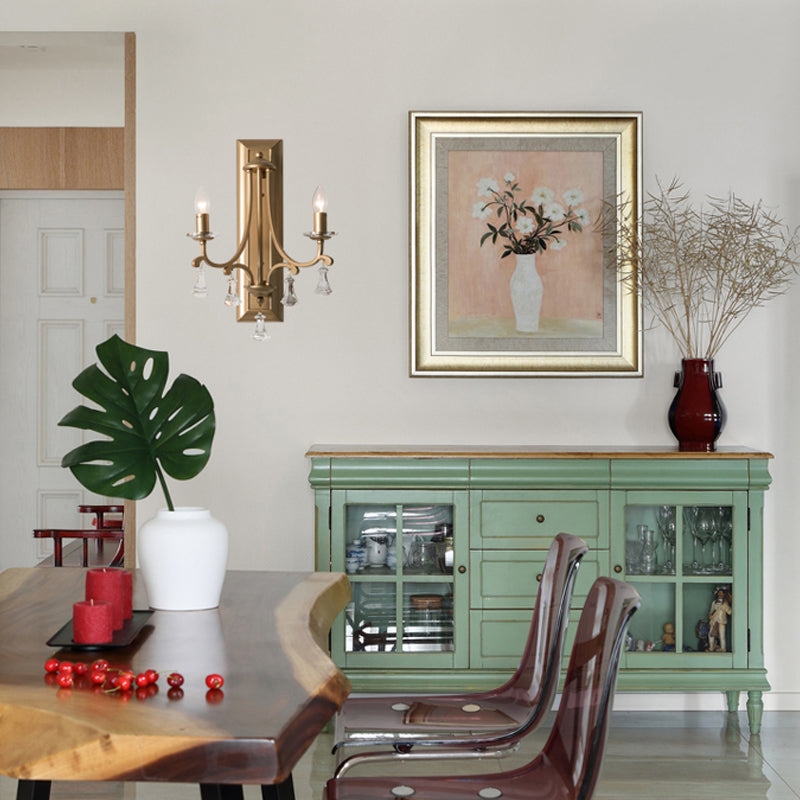 Lampe à applique de bougie rustique 2 bulbs métallue