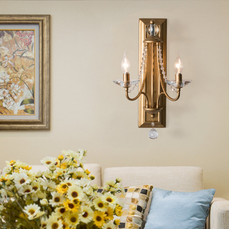 Éclairage de mur de bougie en argent / or