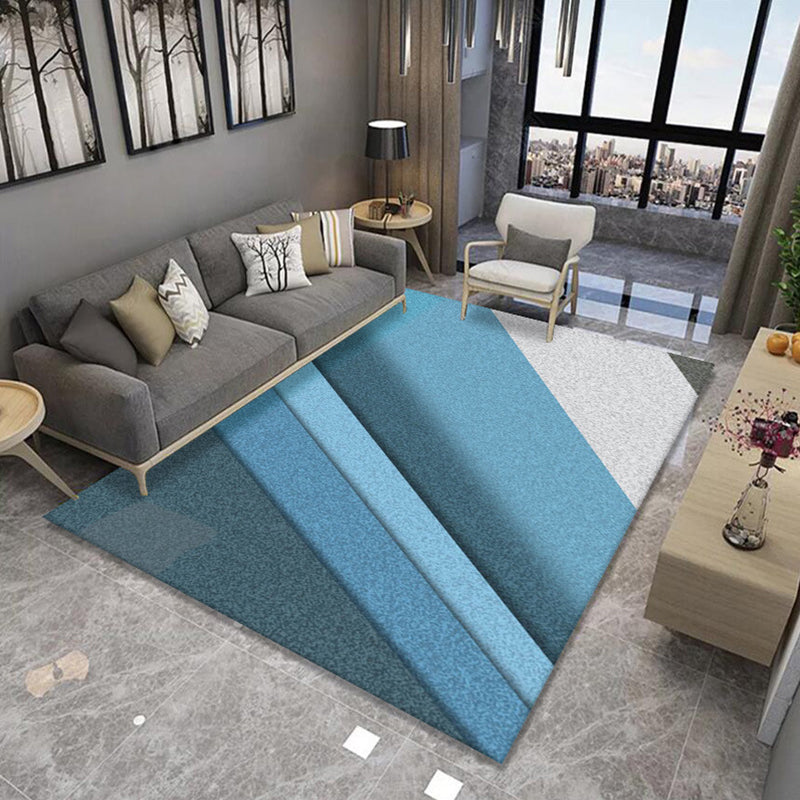 Multi Colored Novelty Rug Polypropylene Geometric Printed Area Carpet Non-Slip Backing Washable Rug for Parlor