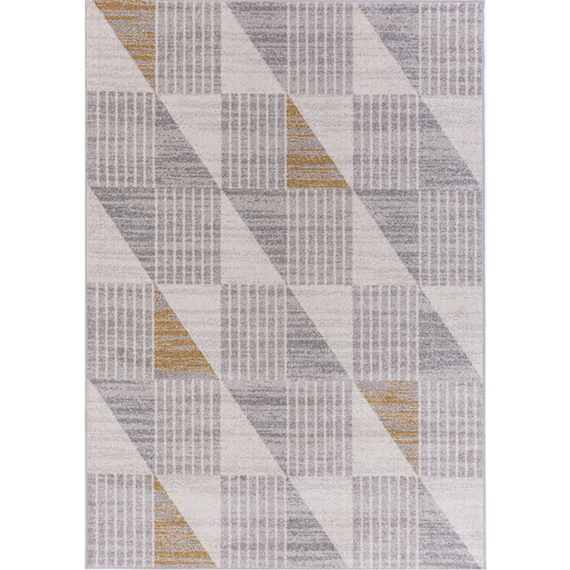 Modern Geometric Rug Multi Colored Polyster Indoor Rug Non-Slip Backing Pet Friendly Area Carpet for Living Room