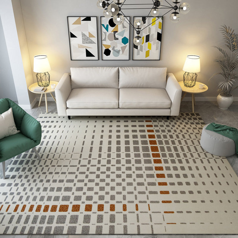 Multi Colored Modern Rug Polypropylene Geometric Area Carpet Anti-Slip Backing Pet Friendly Indoor Rug for Parlor