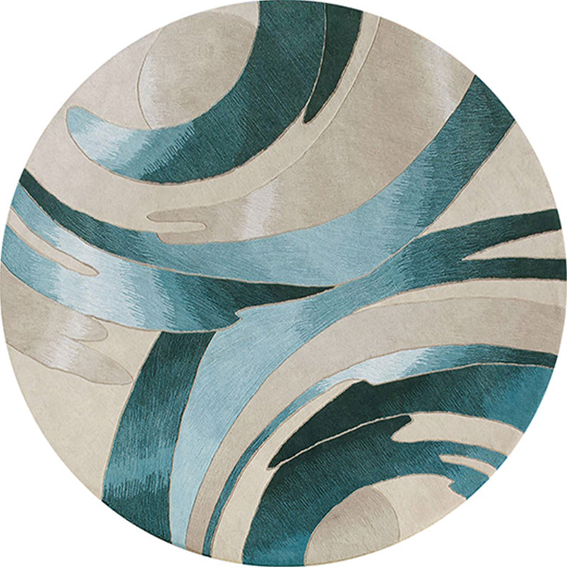 Multicolored Nordic Rug Lamb Wool Geometric Print Indoor Rug Anti-Slip Backing Pet Friendly Area Carpet for Decoration