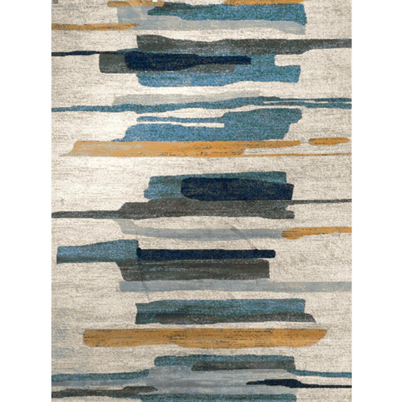 Relaxing Abstract Rug Multi Colored Synthetics Indoor Rug Non-Slip Backing Pet Friendly Area Carpet for Living Room