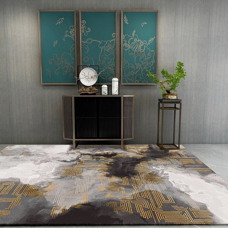 Novelty Decoration Rug Multi Colored Abstract Printed Indoor Rug Pet Polyster Friendly Easy Care Washable Area Carpet