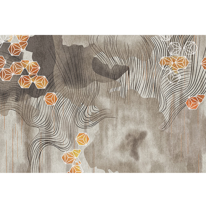 Alfombra de decoración moderna Synthetics de alfombra de alfombra de interior con estampado múltiple.