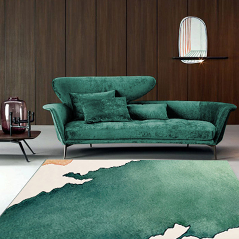 Nordic Living Room Rug Multi Colored Color Blocked Area Carpet Polyster Non-Slip Backing Easy Care Indoor Rug