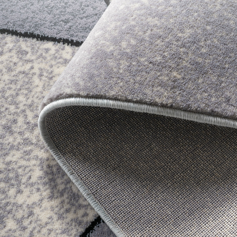 Modern Geometric Pattern Rug Multi Colored Polypropylene Indoor Rug Non-Slip Backing Pet Friendly Carpet for Bedroom