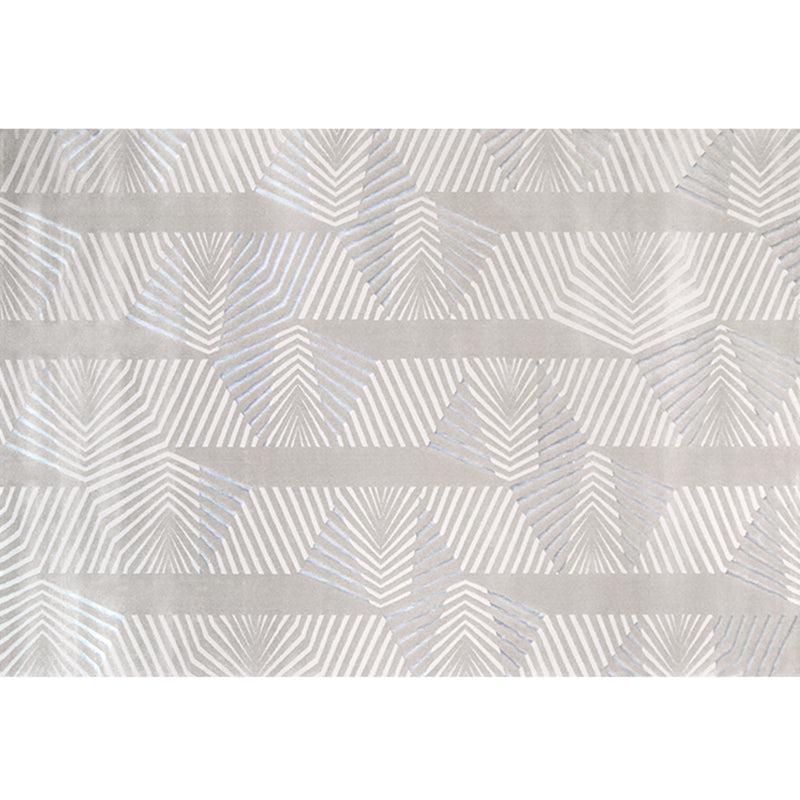 Modern Living Room Rug Multi Color Geometric Printed Indoor Rug Polyster Non-Slip Pet Friendly Area Carpet