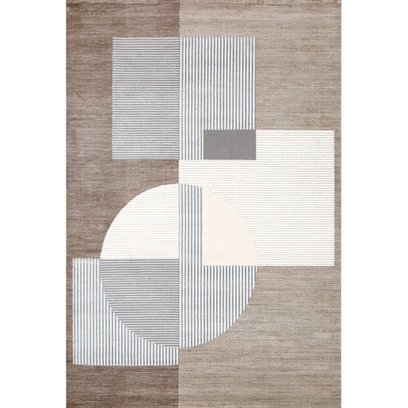 Multi Colored Living Room Rug Nordic Geometric Pattern Indoor Rug Synthetics Easy Care Pet Friendly Area Carpet