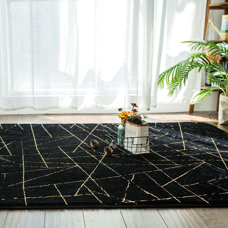 Relaxing Abstract Printed Rug Multi Colored Polypropylene Indoor Rug Anti-Slip Backing Pet Friendly Carpet for Bedroom