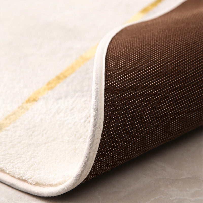 Simple Bedroom Rug Multi Colored Geometric Print Area Rug Synthetics Anti-Slip Backing Easy Care Washable Carpet