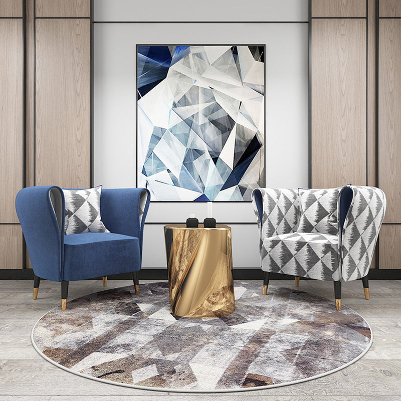 Minimalist Abstract Printed Rug Multi Colored Polyster Indoor Rug Easy Care Stain-Resistant Carpet for Decoration