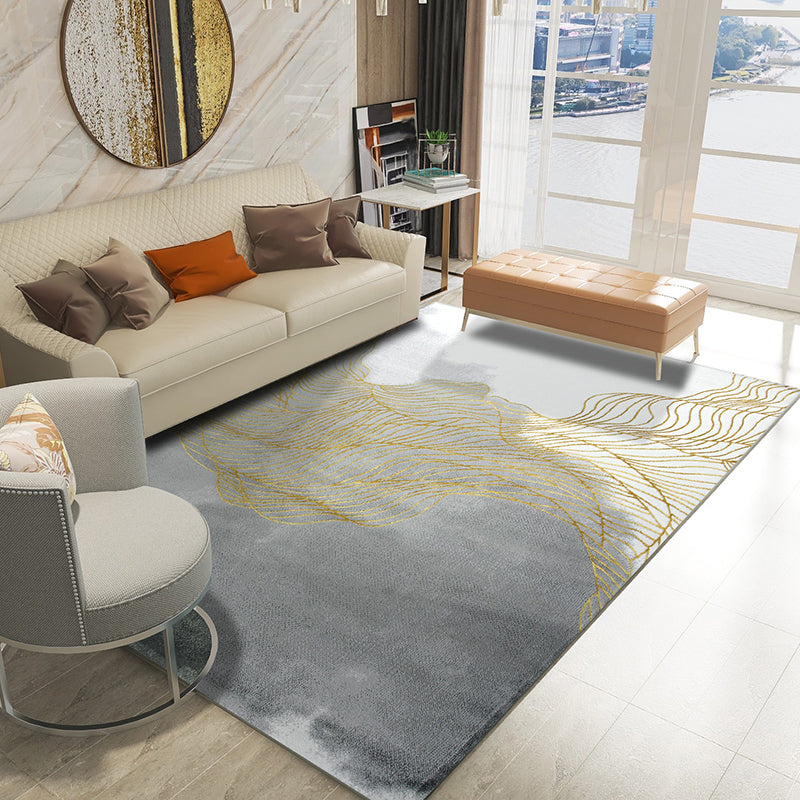 Novelty Abstract Pattern Rug Multi Colored Polypropylene Area Rug Easy Care Pet Friendly Carpet for Living Room