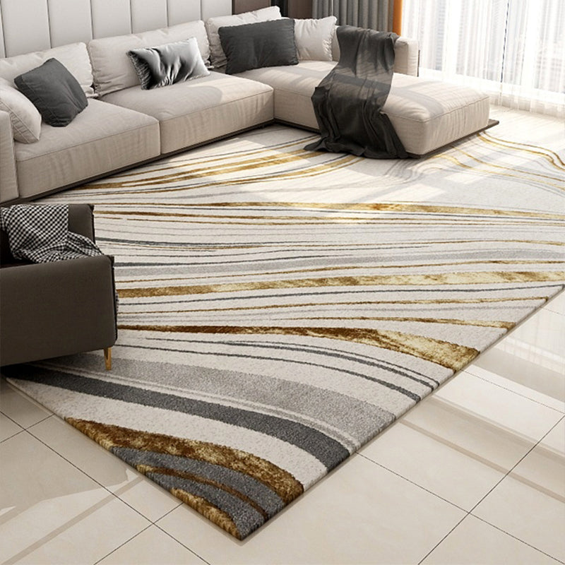 Multi Colored Calming Rug Polypropylene Abstract Pattern Indoor Rug Easy Care Stain-Resistant Carpet for Living Room