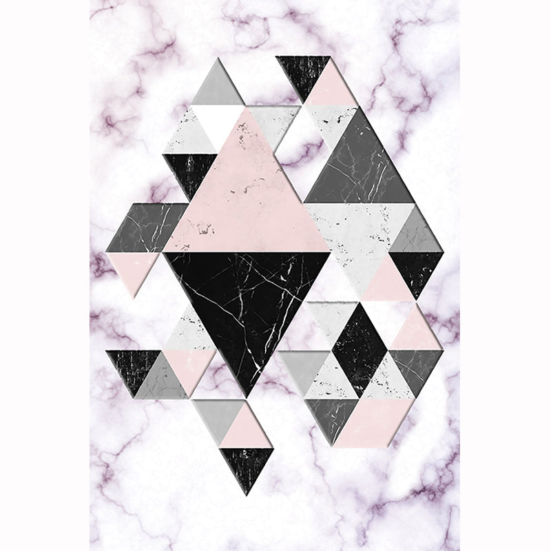 Multicolored Geometric Rug Cotton Blend Contemporary Indoor Rug Easy Care Pet Friendly Carpet for Decoration