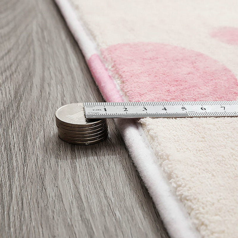 Multi Colored Relaxing Rug Polypropylene Cartoon Print Area Rug Non-Slip Backing Pet Friendly Washable Carpet for Room