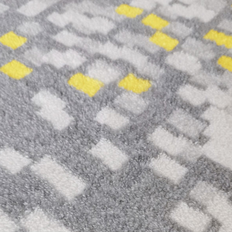 Nordic Bedroom Rug Multi Colored Plaid Printed Area Rug Polyster Non-Slip Backing Pet Friendly Indoor Rug