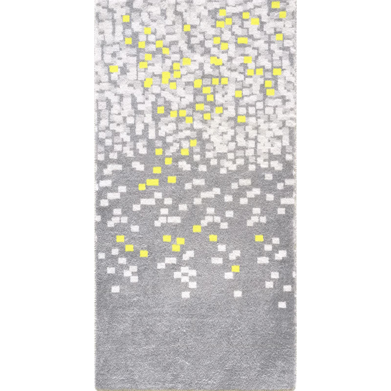 Nordic Bedroom Rug Multi Colored Plaid Printed Area Rug Polyster Non-Slip Backing Pet Friendly Indoor Rug