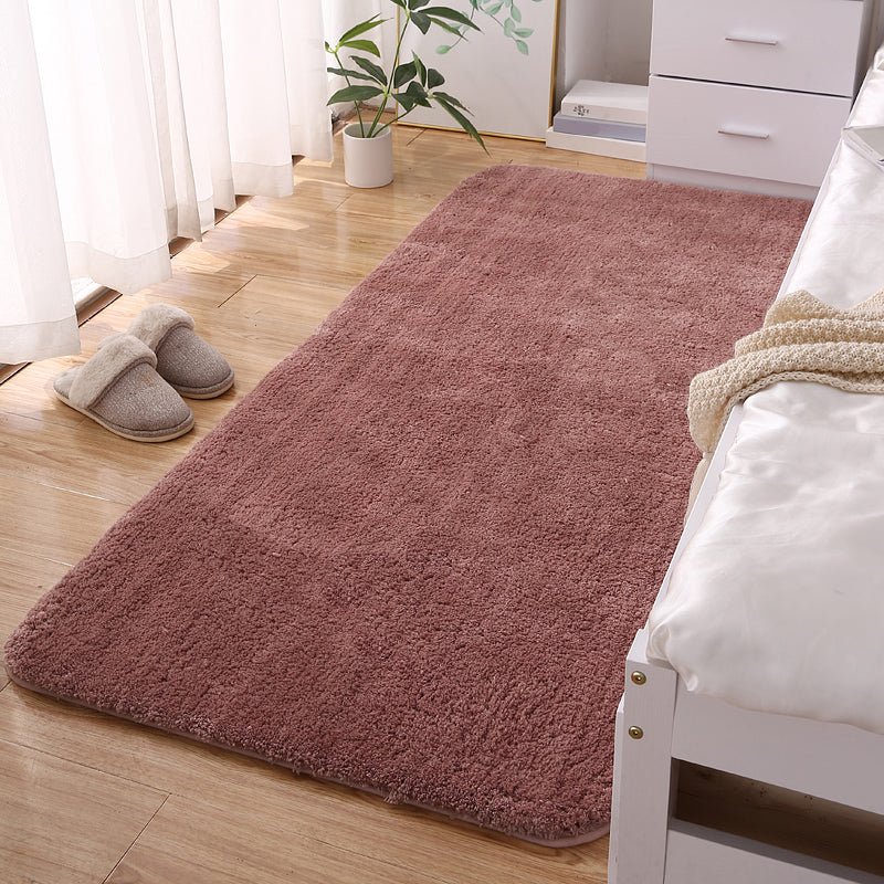 Simple Solid Color Rug Multi Colored Polypropylene Area Carpet Non-Slip Backing Pet Friendly Indoor Rug for Room